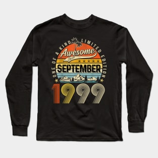 Awesome Since September 1999 Vintage 24th Birthday Long Sleeve T-Shirt